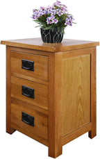 Oak Hard Wood Bedside Table in Light Lacquer
