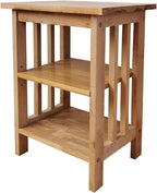 Oak Side Table 2 Storage Shelves Night End
