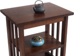 Oak Side Table 2 Storage Shelves Night End
