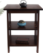 Oak Side Table 2 Storage Shelves Night End