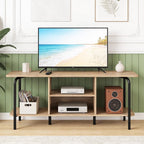 Oak TV Unit 120CM A‑shaped Metal Frame Stands