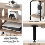 Oak TV Unit 120CM A‑shaped Metal Frame Stands