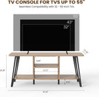 Oak TV Unit 120CM Arch Detail Open Shelves