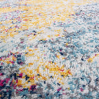Ochre Mottled Rug Distressed Abstract Boho Terracotta Living