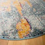 Ochre Mottled Rug Distressed Abstract Boho Terracotta Living