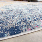 Ochre Mottled Rug Distressed Abstract Boho Terracotta Living