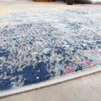 Ochre Mottled Rug Distressed Abstract Boho Terracotta Living