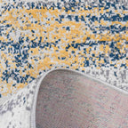 Ochre Mottled Rug Distressed Abstract Boho Terracotta Living