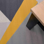 Ochre Mustard Patchwork Geometric Carpet Rug