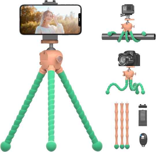 Octopus-Style Flexible Mini Phone Tripod with Mount