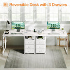 Computer Desk with Drawers Office 2 Sockets