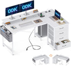 Corner Desk with Drawers L Shaped Computer