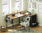 Corner Desk with Drawers L Shaped Computer