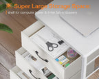 Corner Desk with Drawers L Shaped Computer