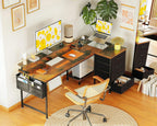 Corner Desk with Drawers L Shaped Computer