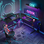 Odk L Shaped Gaming Desk with Monitor Stand