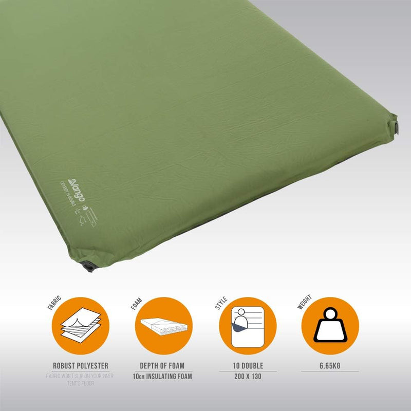 Odyssey Double Self Inflating Camping Mat Exclusive 10CM