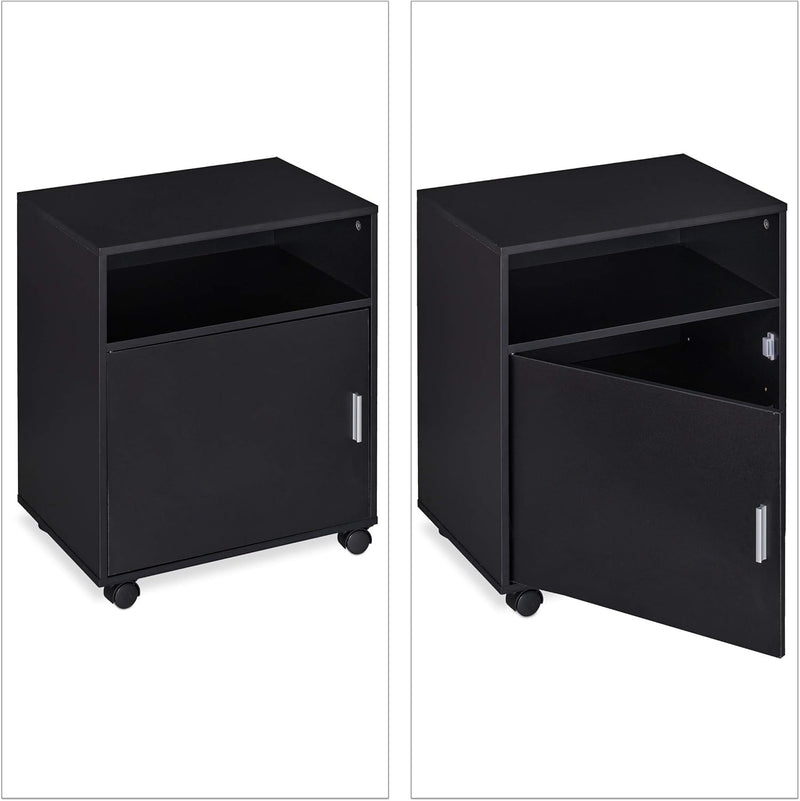 Office Cabinet Storage 3 Shelves Cupboard Tray Home