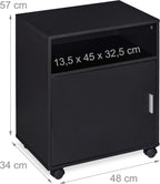 Office Cabinet Storage 3 Shelves Cupboard Tray Home