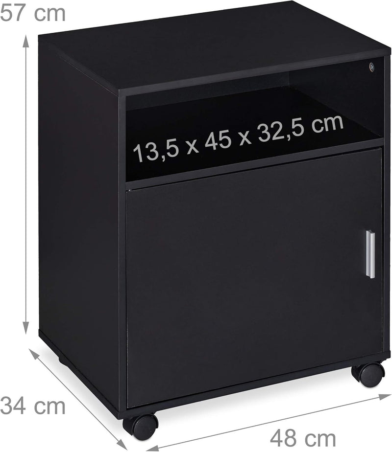 Office Cabinet Storage 3 Shelves Cupboard Tray Home