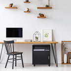 Office Cabinet Storage 3 Shelves Cupboard Tray Home