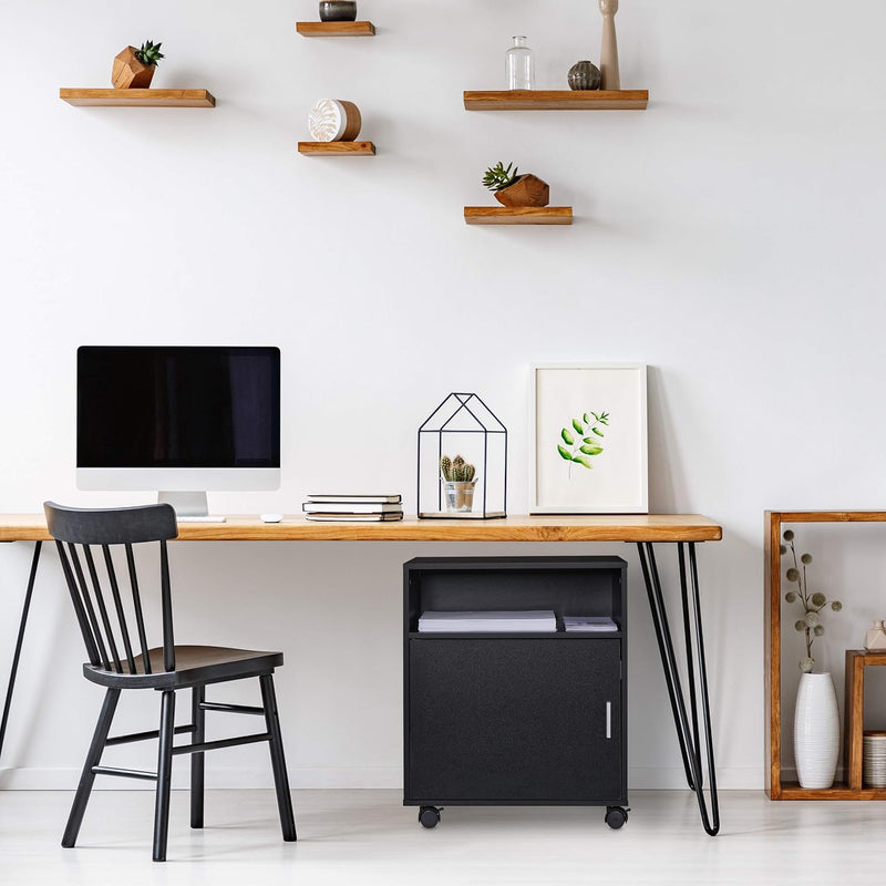 Office Cabinet Storage 3 Shelves Cupboard Tray Home
