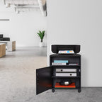Office Cabinet Storage 3 Shelves Cupboard Tray Home