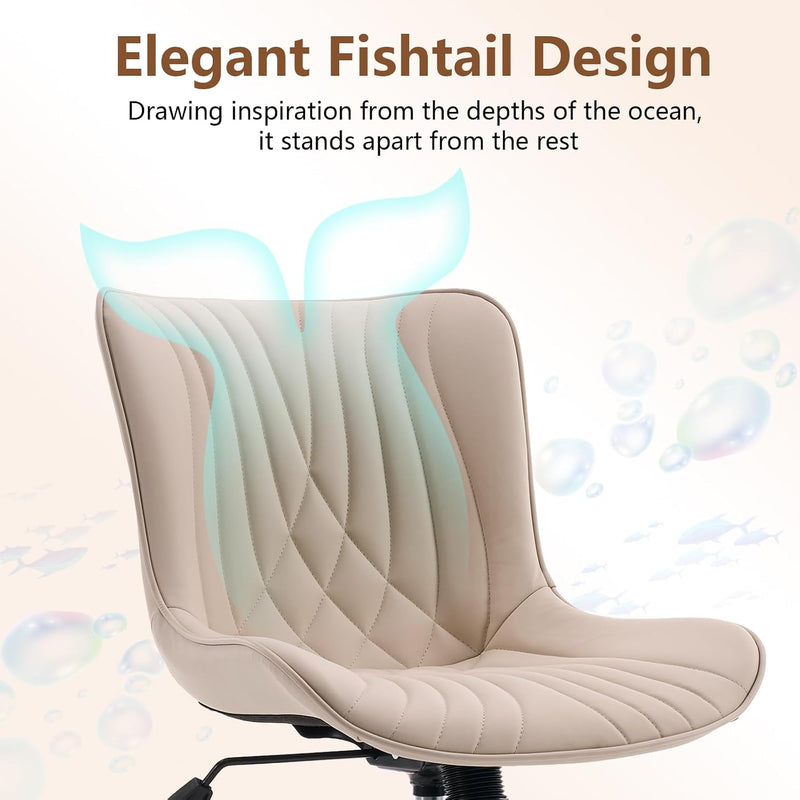 Office Chair Adjustable Armless Desk Chairwith Wheels All
