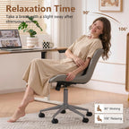 Office Chair Adjustable Armless Desk Chairwith Wheels All