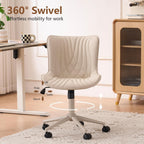 Office Chair Adjustable Armless Desk Chairwith Wheels All