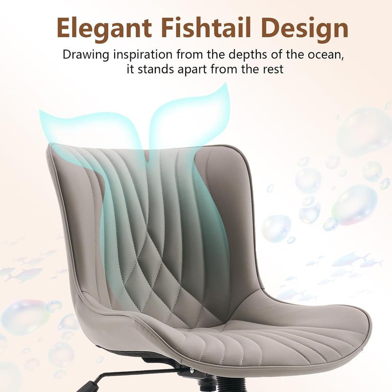 Office Chair Adjustable Armless Desk Chairwith Wheels All