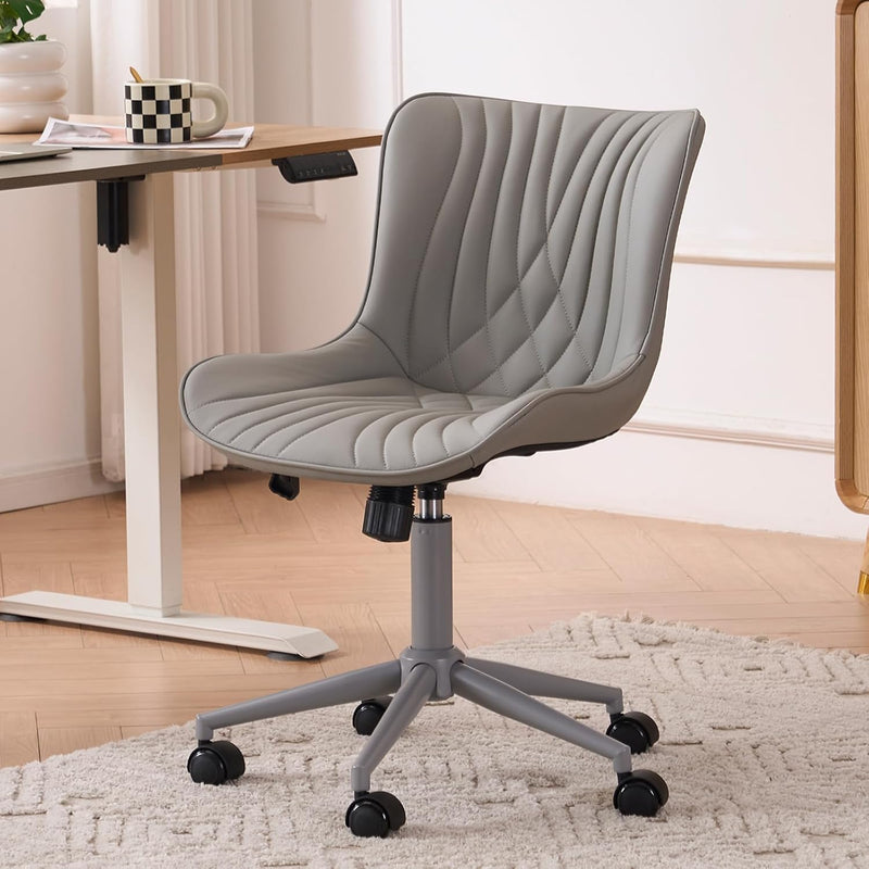 Office Chair Adjustable Armless Desk Chairwith Wheels All