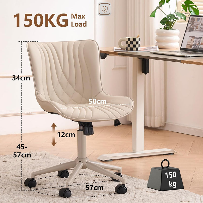 Office Chair Adjustable Armless Desk Chairwith Wheels All