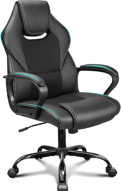 Office Chair PU Leather Ergonomic Computer Desk