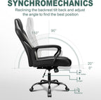 Office Chair PU Leather Ergonomic Computer Desk