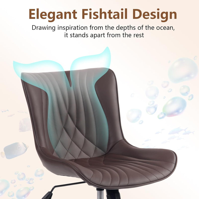 Office Chair Adjustable Armless Desk Chairwith Wheels All