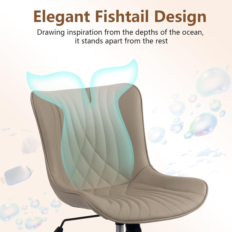 Office Chair Adjustable Armless Desk Chairwith Wheels All