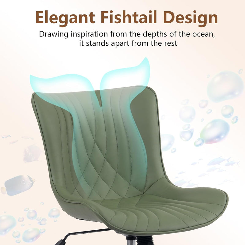 Office Chair Adjustable Armless Desk Chairwith Wheels All