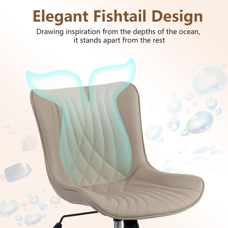 Office Chair Adjustable Armless Desk Chairwith Wheels All