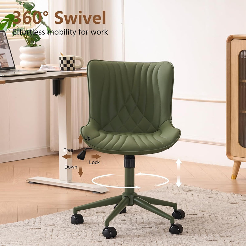 Office Chair Adjustable Armless Desk Chairwith Wheels All
