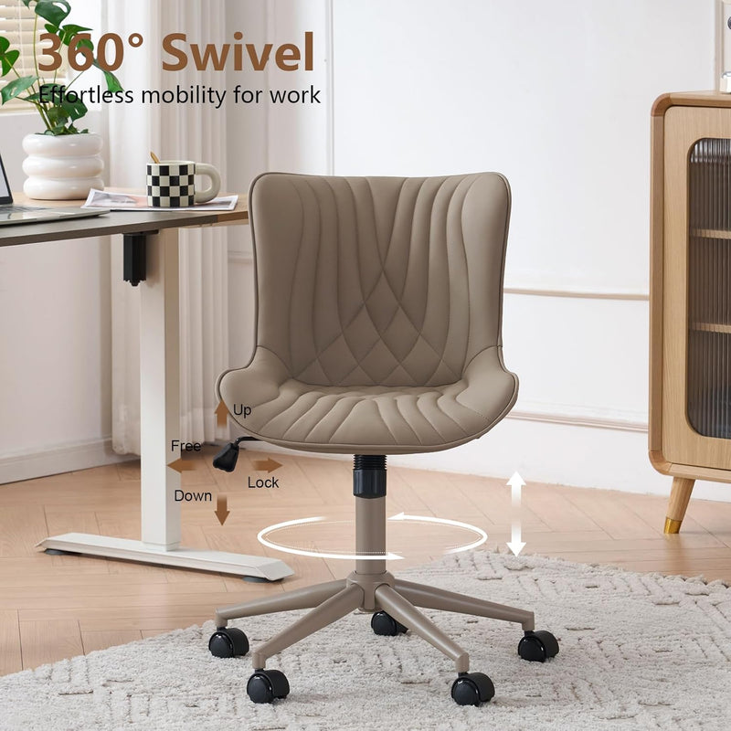 Office Chair Adjustable Armless Desk Chairwith Wheels All