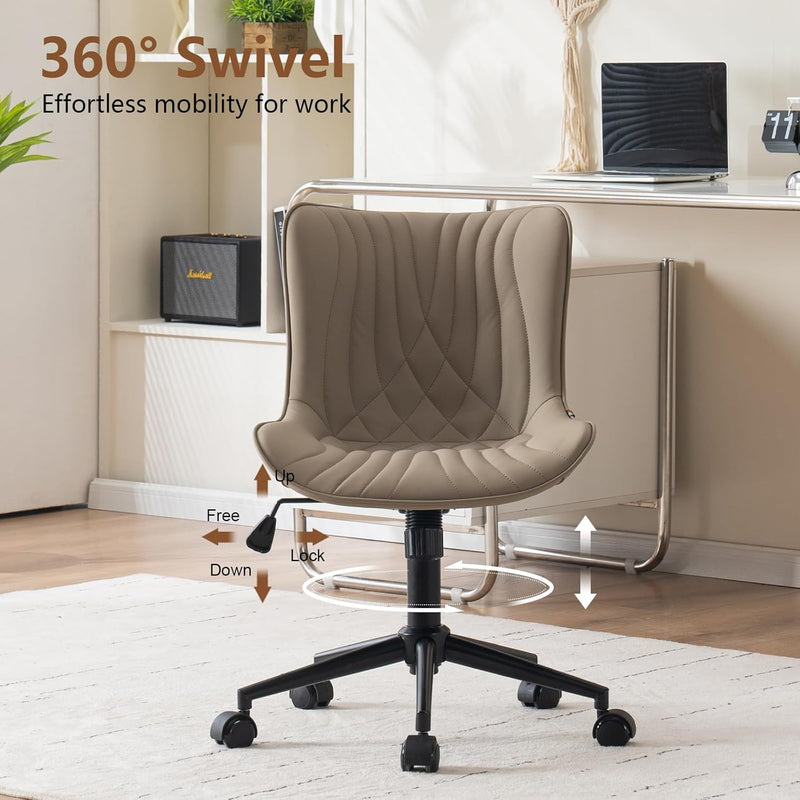 Office Chair Adjustable Armless Desk Chairwith Wheels All