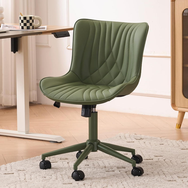 Office Chair Adjustable Armless Desk Chairwith Wheels All