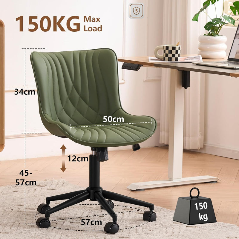 Office Chair Adjustable Armless Desk Chairwith Wheels All