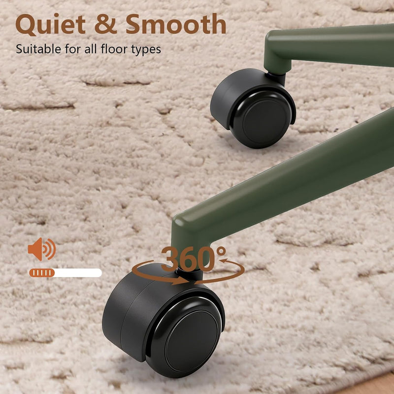 Office Chair Adjustable Armless Desk Chairwith Wheels All