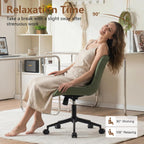 Office Chair Adjustable Ergonomic Desk Armless PU Leather