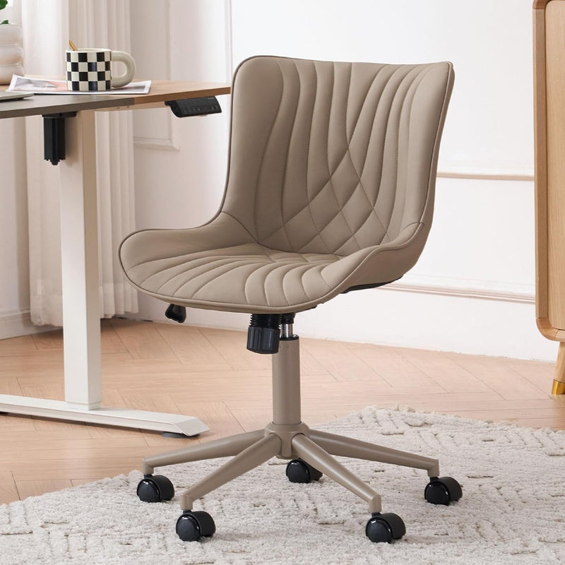 Office Chair Adjustable Armless Desk Chairwith Wheels All