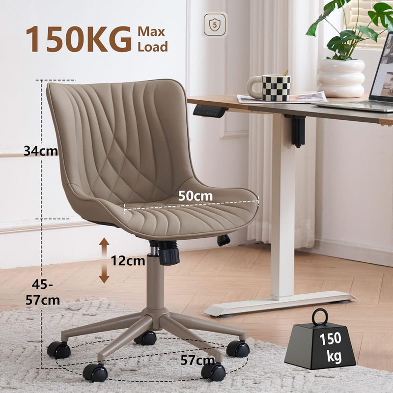 Office Chair Adjustable Armless Desk Chairwith Wheels All