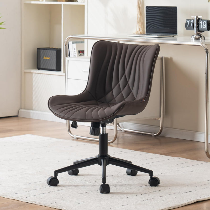 Office Chair Adjustable Armless Desk Chairwith Wheels All