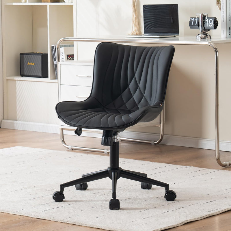 Office Chair Adjustable Armless Desk Chairwith Wheels All